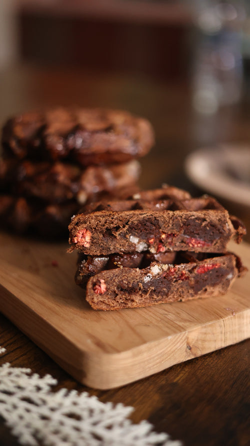 Chocolate & Raspberry Waffles